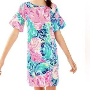LILLY PULITZER GIRL'S MINI LINDELL DRESS MULTI BEACH PLEASE LARGE (8-10) NWT